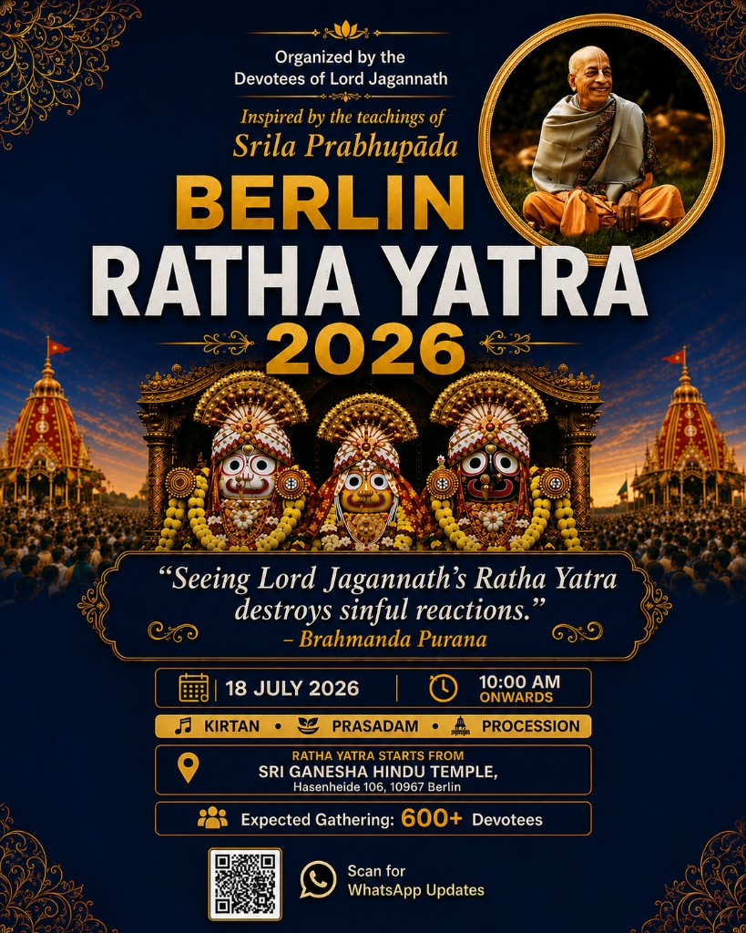 Berlin Ratha Yatra 2026 — 18 July, Sri Ganesha Hindu Temple